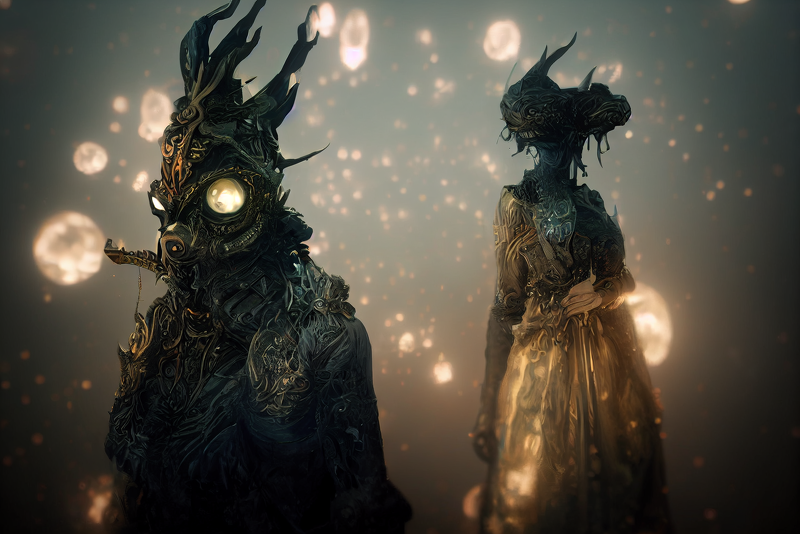 Thaeyne's tweet photo. And for the first time in a long time I'm alright - Wizardpunk beauty and the beast? #midjourney #midjourneyAi #AIArtwork #AIart #wizardpunk #fantasy https://t.co/X2x9ieLZQn