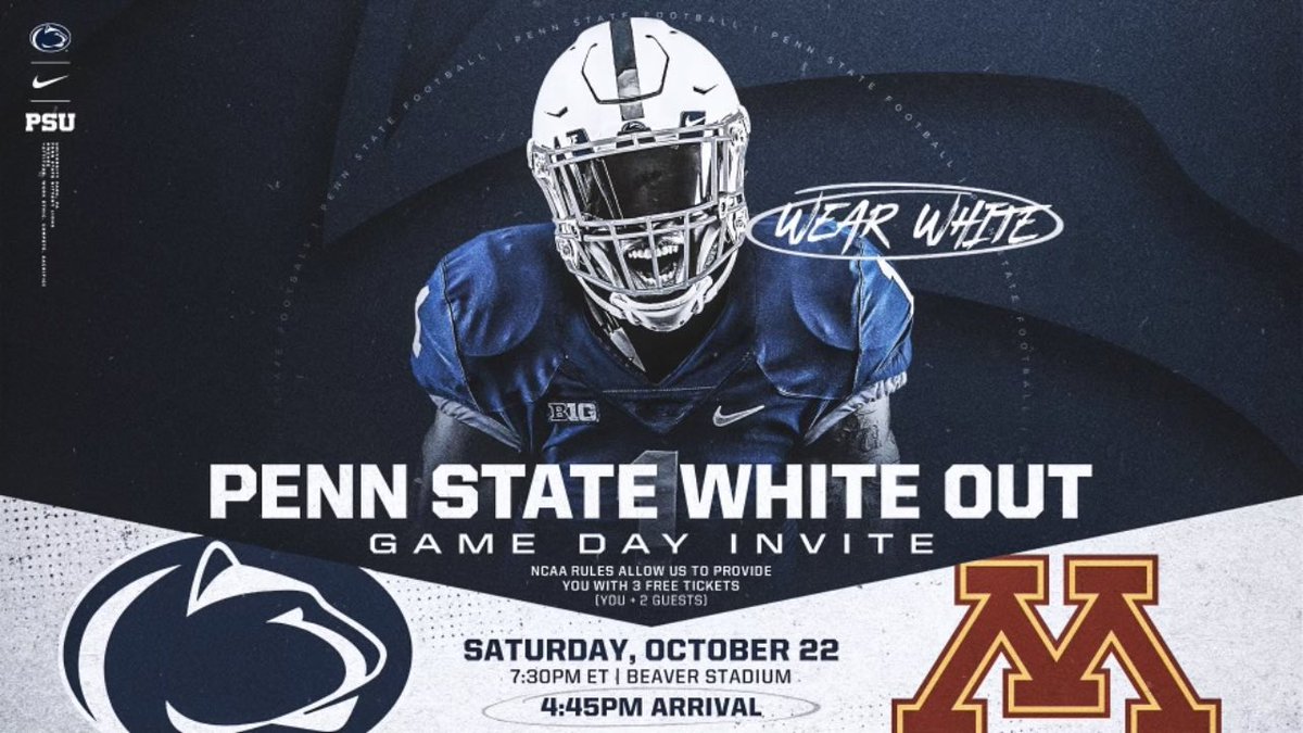 absolutely can not wait to be in the electric environment saturday for the white out game! <a href="/CoachGroneqb/">Coach G</a> <a href="/CoachTerryPSU/">Terry M. Smith</a> #WeAre
