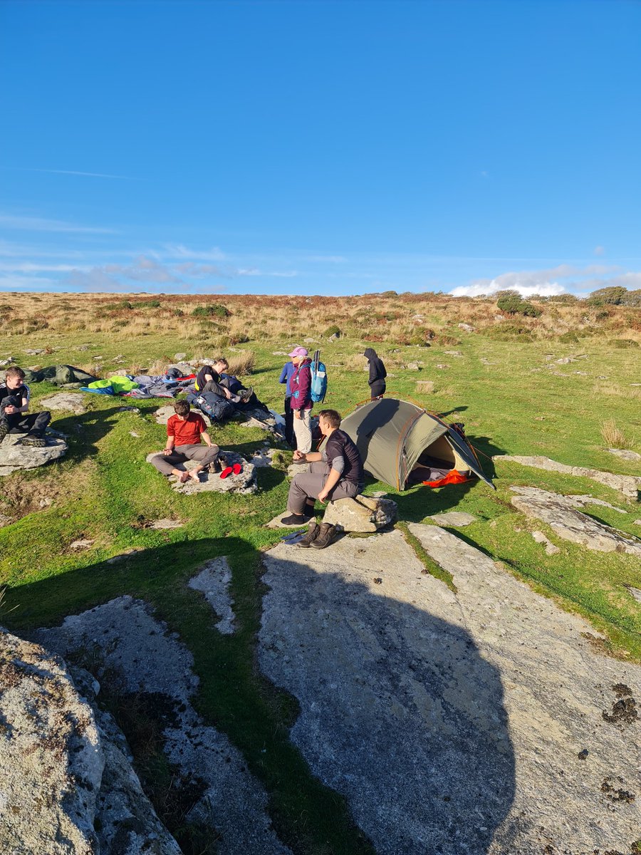AshtonOutdoorEd's tweet photo. Got to the last camp tonight. Good to have a dry day for a change. Final evening meal cooked and an opportunity to dry some kit. Final leg tomorrow, they have been doing very well. https://t.co/D9r12SuGKb