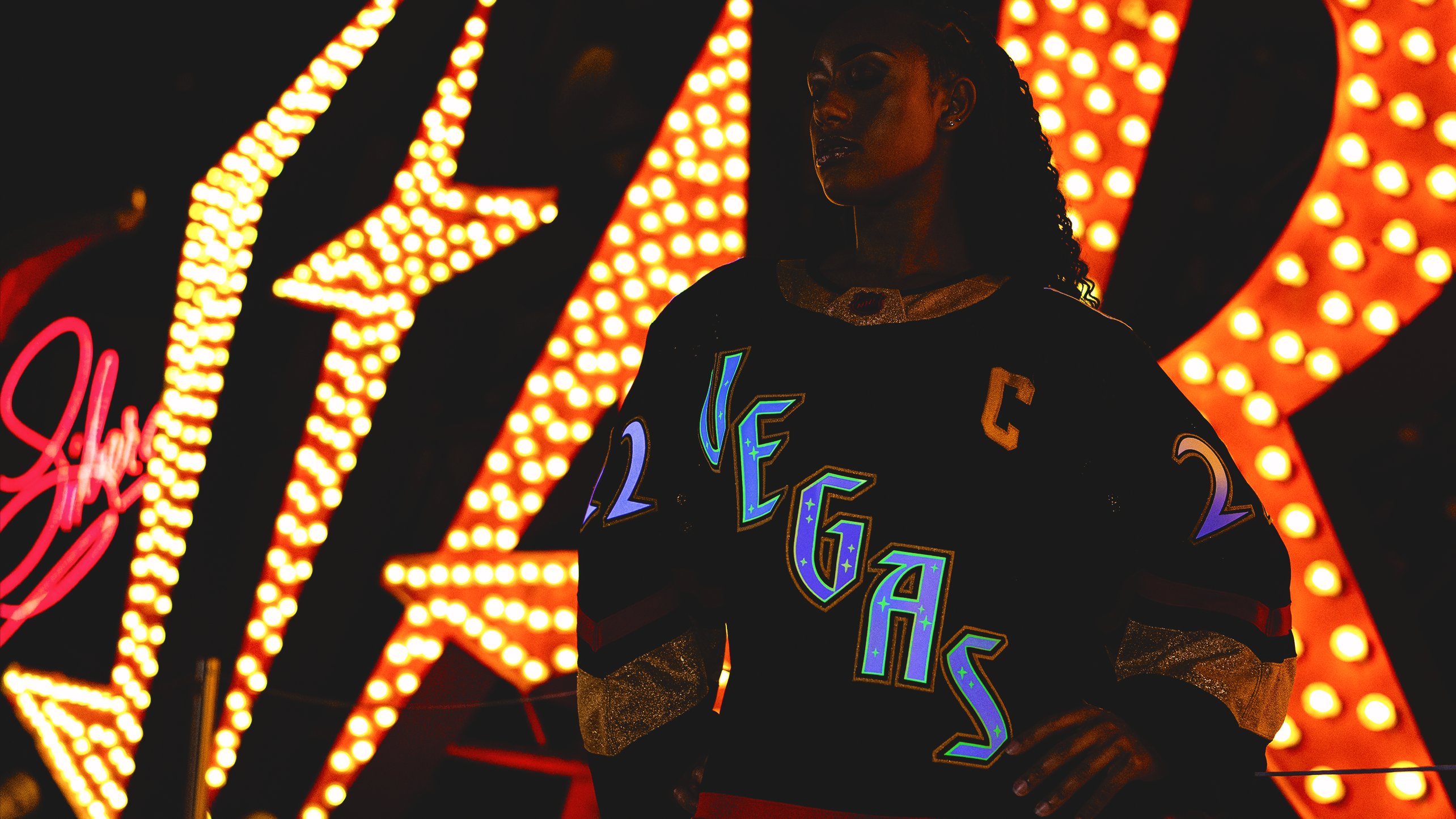 Golden Knights debut new black jerseys with glow-in-the-dark lettering