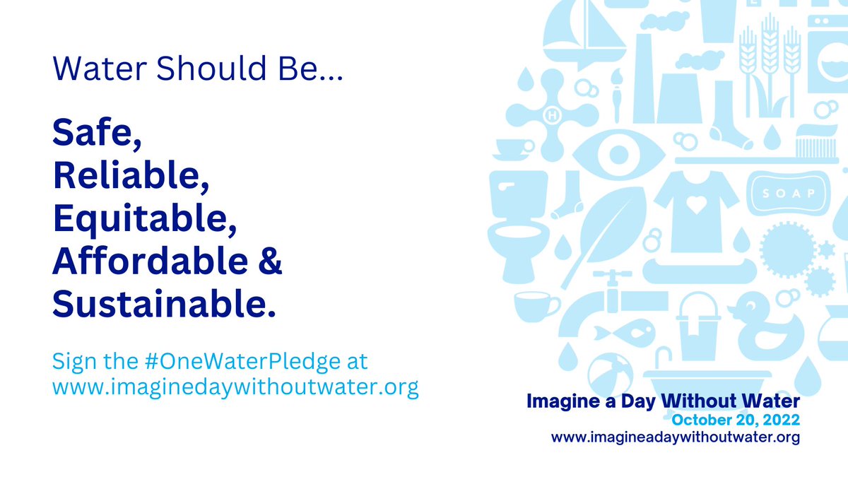 Many Americans take water for granted. But what would a day be like without water? Imagine a Day Without Water 2022 is the eighth annual day to raise awareness and educate America about the value of water in our lives. #ValueWater #imagineadaywithoutwater