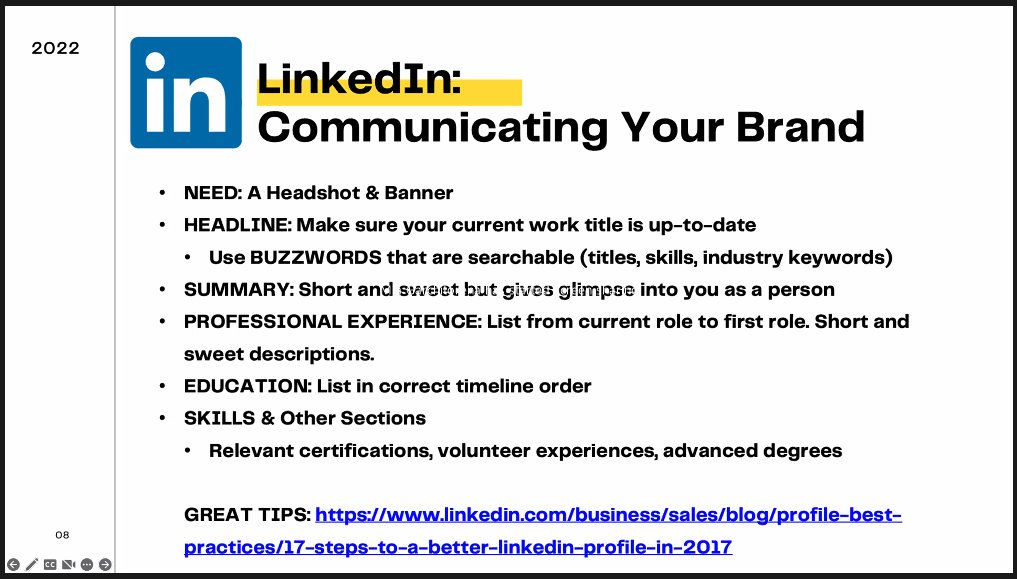 Communicating your brand via <a href="/LinkedIn/">LinkedIn</a> from @vumcdbmi <a href="/miagarch/">Mia Garchitorena, MA</a> - curious how others in academia feel about LinkedIn, because I almost never use it.