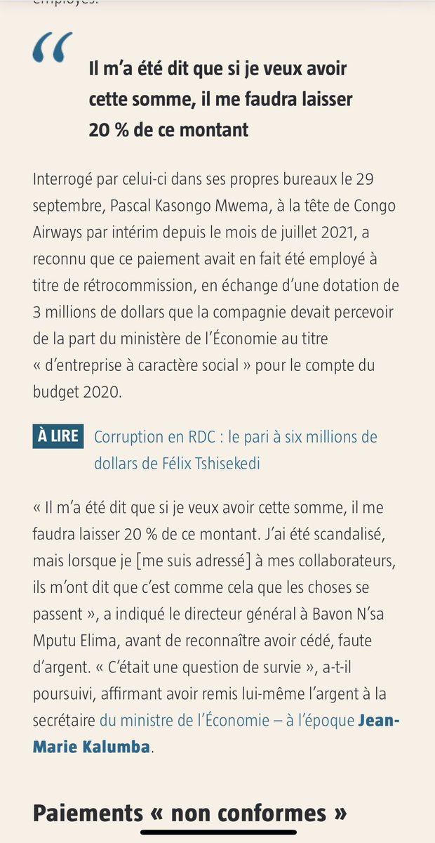 𝐥𝐞 𝐏𝐚𝐫𝐫𝐚𝐢𝐧 on Twitter "🔴CONGO AIRWAYS les dessous des cartes."