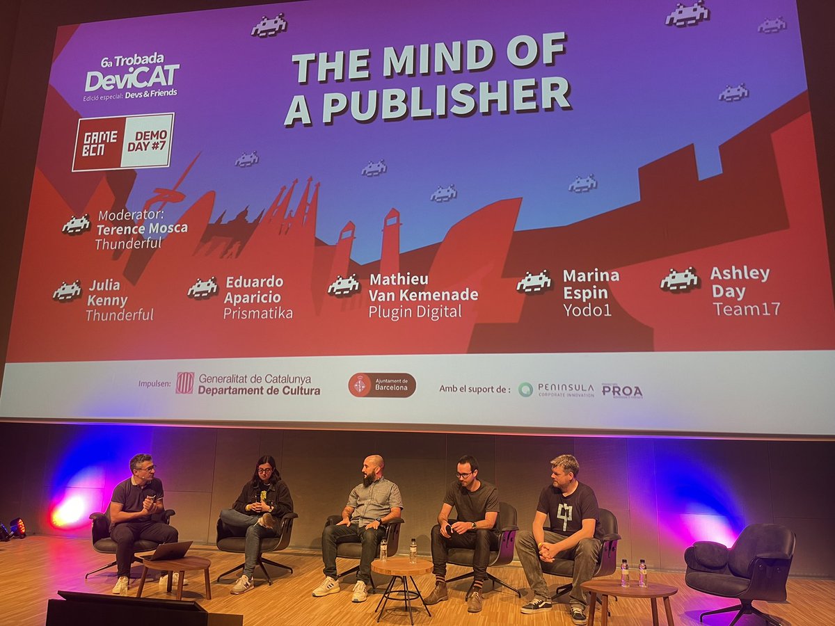 sergiogpino's tweet photo. Congrats! This @devicat_ trobada is unforgettable! Amazing event and next week @IndieDevDay_en ✊ Exciting times for #Barcelona  and the #DevsandFriends community! https://t.co/O7vqoNpwdm