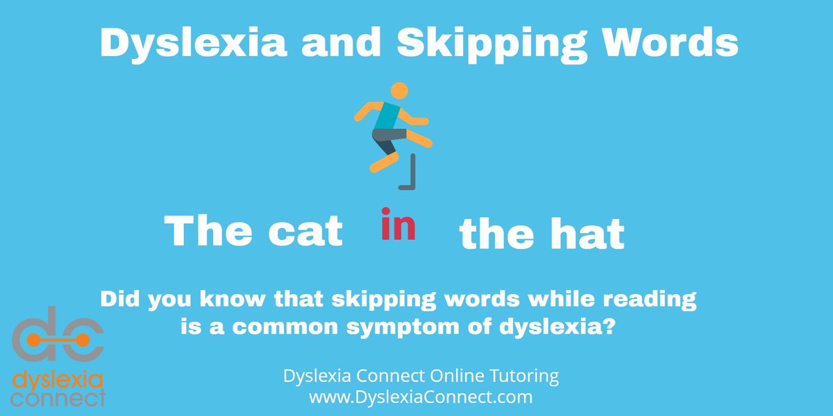 ConnectDyslexia's tweet photo. Did you know that skipping words while reading is a common symptom of dyslexia? #DyslexiaAwarenessMonth #Dyslexia #ADHD #Dysgraphia https://t.co/y4Ho4e0M4e