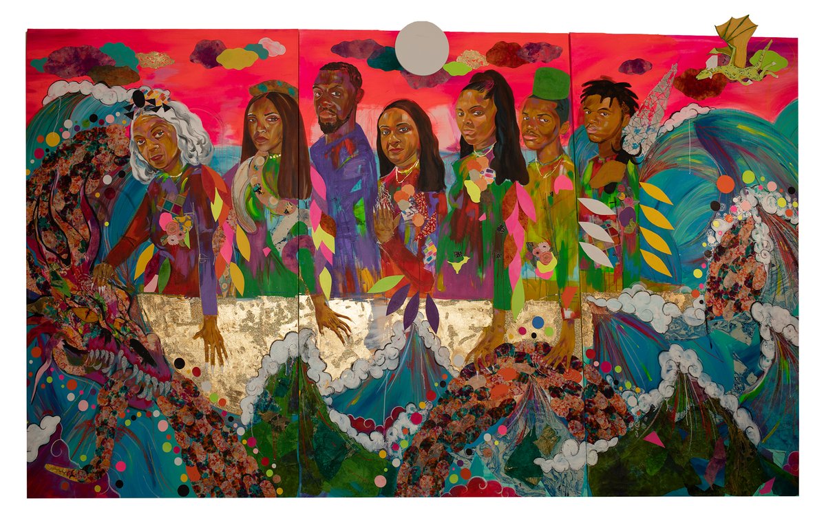 sdelson's tweet photo. Opening 10/30 @artbma, "A Movement in Every Direction: Legacies of the Great Migration" presents 12 contemporary Black artists' creative meditations on their families' histories &amp; more. Here, a work by Jamea Richmond-Edwards. My @WSJ story: https://t.co/r4trSJjtj4 #blackartist https://t.co/DmVIWJzzLh