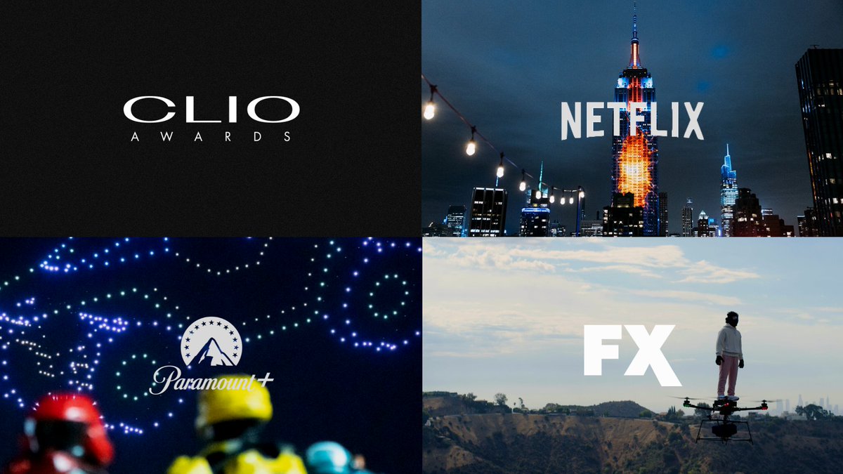 We’re shortlisted for four @ClioAwards! 🥳🏆 Our work for @paramountplus' @HaloTheSeries drone shows, @FXNetworks' Dave Drops, and @netflix's @Stranger_Things rifts are up for ‘TV/Series: Innovation’, while the latter is being considered in the ‘OOH: Takeover’ category as well.