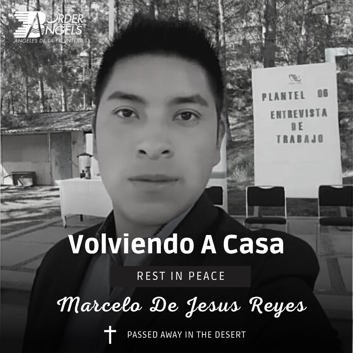 Marcelo de Jesus Reyes was a 22-year-old migrant from Veracruz who passed away attempting to cross the SD/TJ border. He suffered a heart attack while and the person who was guiding him was able to communicate with his family. Border Patrol was able to recover the body days later.