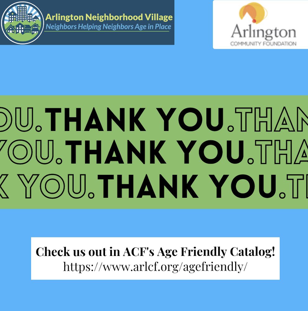 Thank you to the Arlington Community Foundation for including the Senior Ambassador Program in its Age-Friendly Catalog! 

#ACF #ANV #ArlingtonNeighborhoodVillage #arlingtonva #makeadifferencearlington