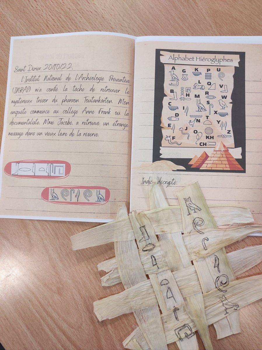 DamienEcu's tweet photo. Travailler Premiers États Premières Écritures en classe de 6e par le jeu.
La découverte d'un papyrus dans les archives du CDI d'@clgannefrank  a conduit les élèves à découvrir les trésors du British Museum et résoudre le mystère de la tombe de Toutankhârton. https://t.co/XvG4GgkzCP