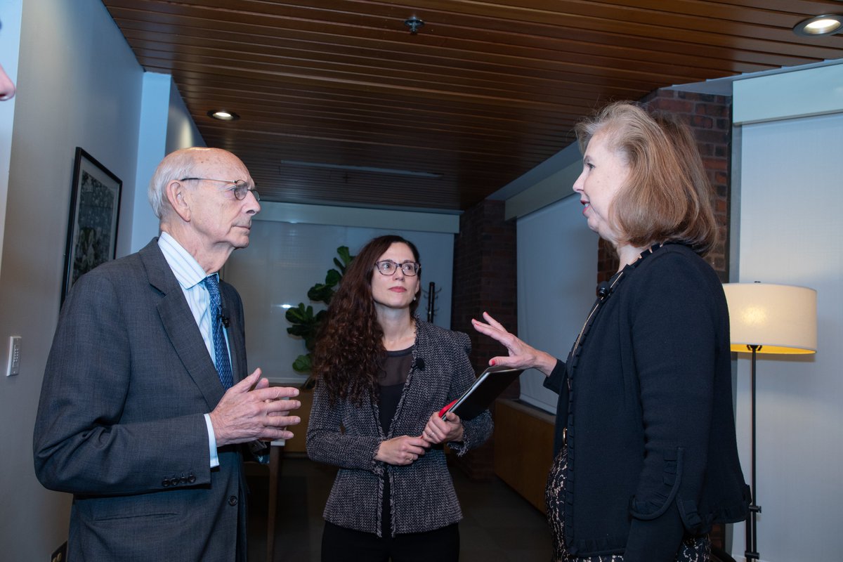 Justice Stephen Breyer returned to the Forum last night for a fascinating discussion about his career on the Supreme Court and the rule of law, co-sponsored by @ShorensteinCtr and @Harvard_Law. Catch up on the full conversation by visiting our YouTube: youtube.com/harvardiop