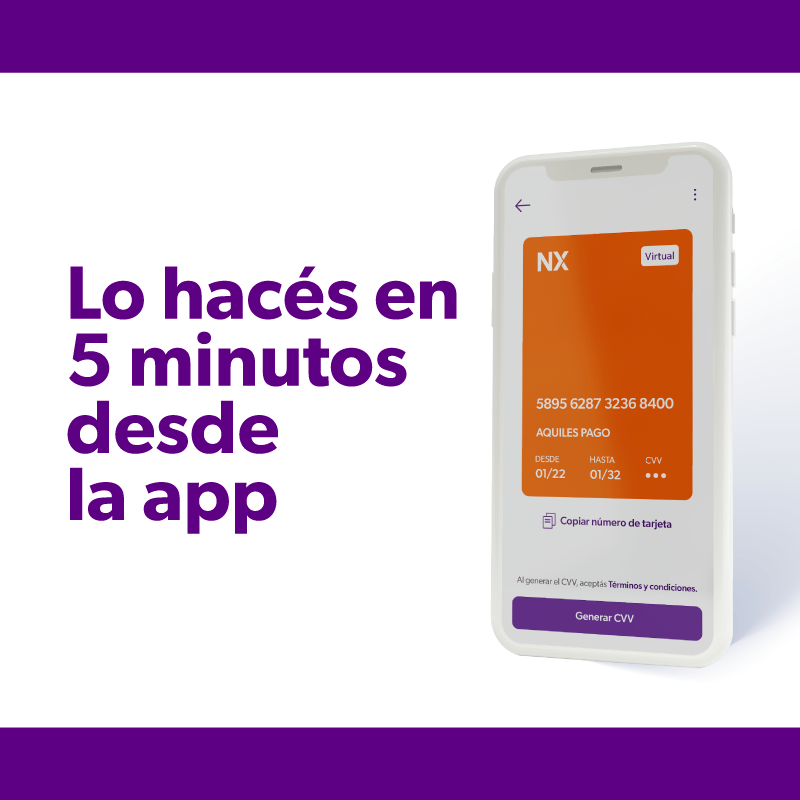 NaranjaX's tweet photo. ¿No te gusta esperar? Entonces esta tarjeta virtual es para vos, porque la sacás y la empezás a usar en el momento, mientras te llega la física 😎
📲 Pedila ahora desde la app