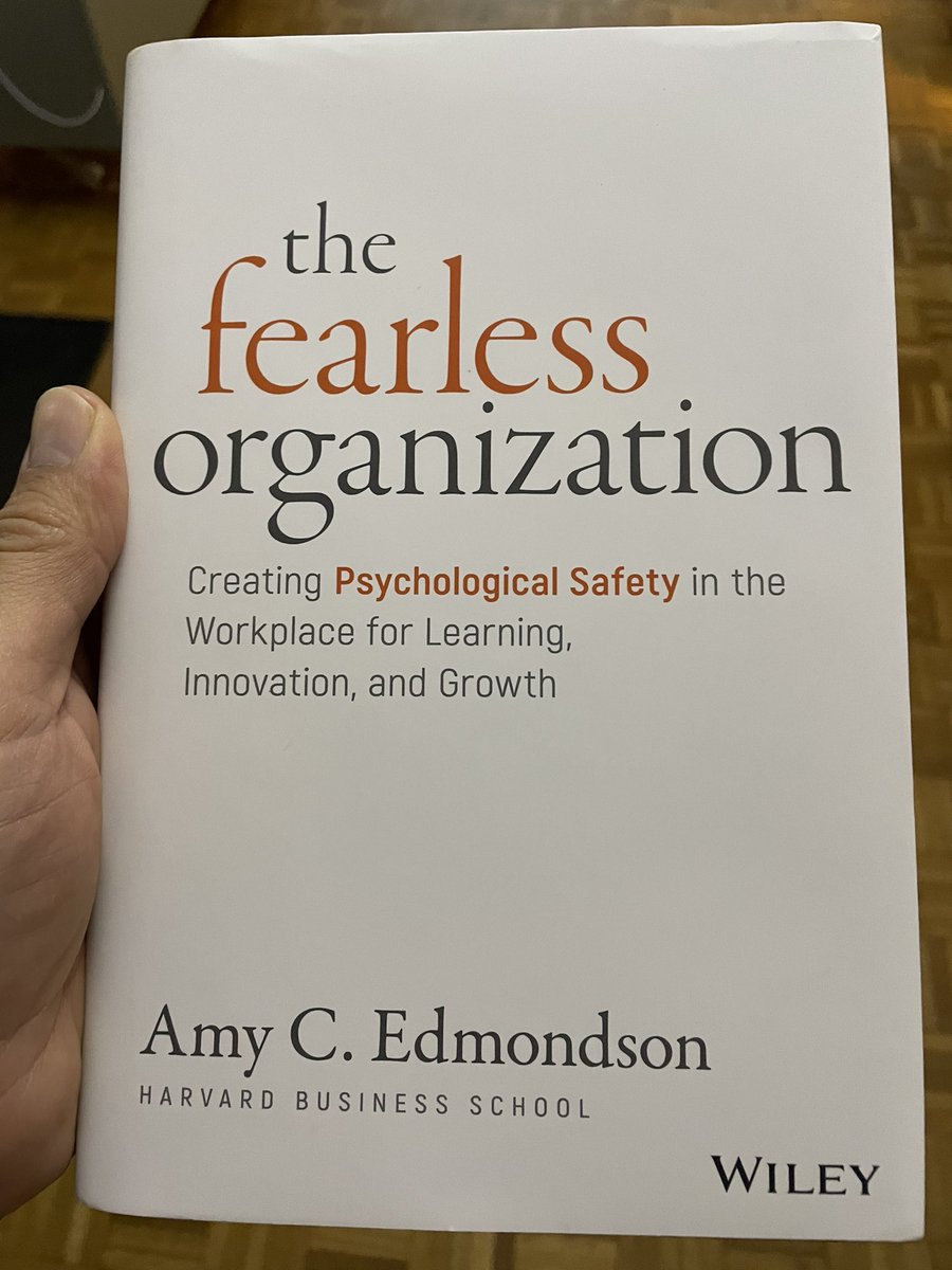 Great book about Psychological safety. Why it’s important, why we need to create and maintain it at work and very useful examples and tools aplicable to our day-to-day practice. Thanks @AmyCEdmondson . @NNUH_Library would you consider adding it to your inventory?