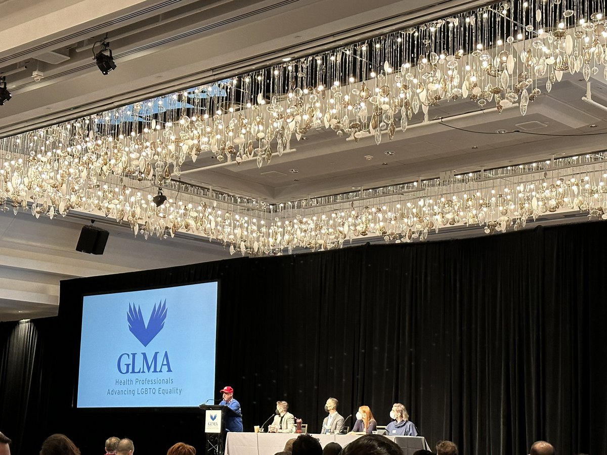 TraumaDocDrea's tweet photo. “This is the gayest room I’ve been in” - great quote to start off #GLMA2022 #GLMA22 conference! #lgbtqhealthcare #DEI @GLMA_LGBTHealth https://t.co/Sk7wqYgt1W