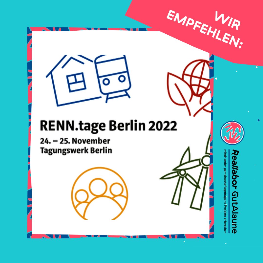 RENN lädt nach Berlin ein! Auf den RENN.tagen beschäftigen wir uns, angesichts multipler globaler Krisen, mit Möglichkeiten, das Krisendenken zu überwinden und die Transformation anzupacken. 24.-25.11.22. Teilnahme, Reise und Übernachtung kostenfrei. renn-netzwerk.de