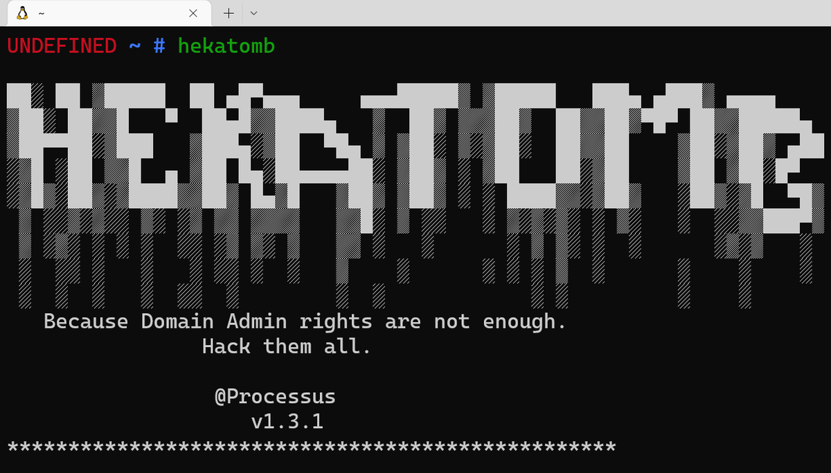 HekatombProject's tweet photo. Thanks to @kalu_69 HEKATOMB is now gathering credentials faster by comparing users folders instead of trying to get into each user folder 😉
Version 1.3.1 is available on Pypi !! https://t.co/Ctwrh24b2S