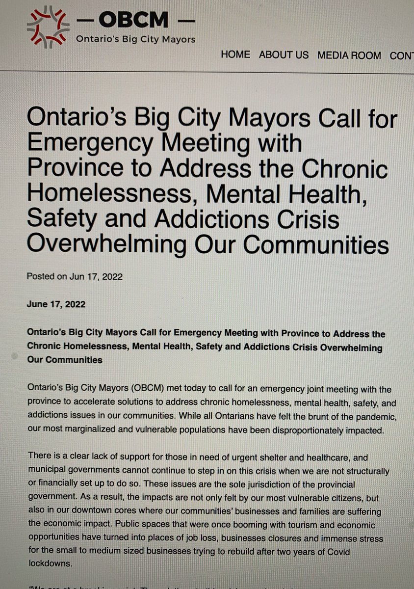 Parkinson4WR's tweet photo. Mayors don't use the word #emergency lightly.

126 days since @ONBigCityMayors called for emergency meeting. Citizens, businesses, and budgets deserve an emergency response.

Elections matter. Call your MPP, vote on Monday. 

#WRvotes #MP4RC #Homelessness #Addiction #MentalHealth https://t.co/pVeR0zONmo