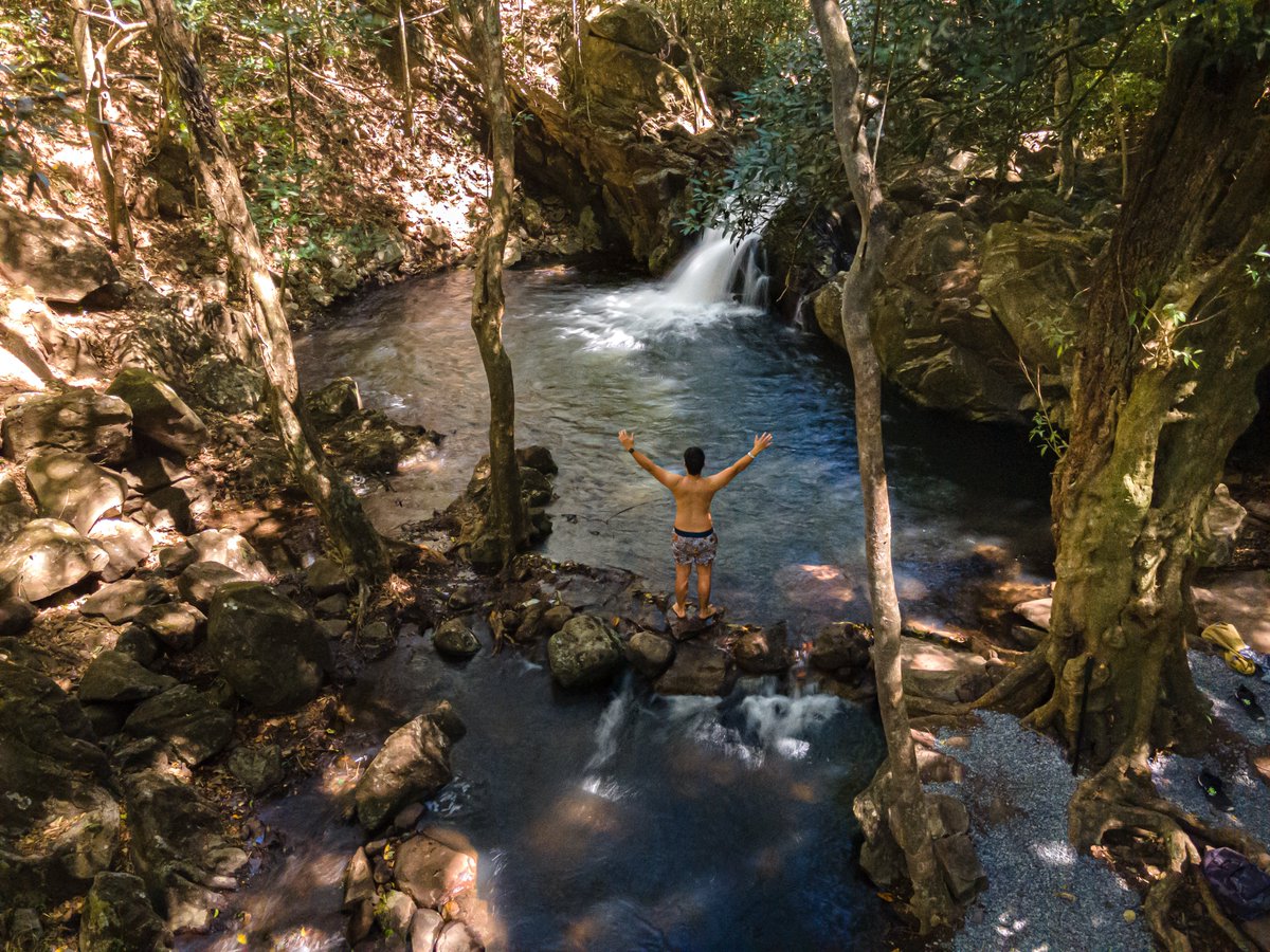 With #rain comes more water filling the #rivers, #canyons, and flowing #waterfalls that sweep down into #natural pools inviting you to #swim and #explore them. #haciendaguachipelin #costarica #guanacaste