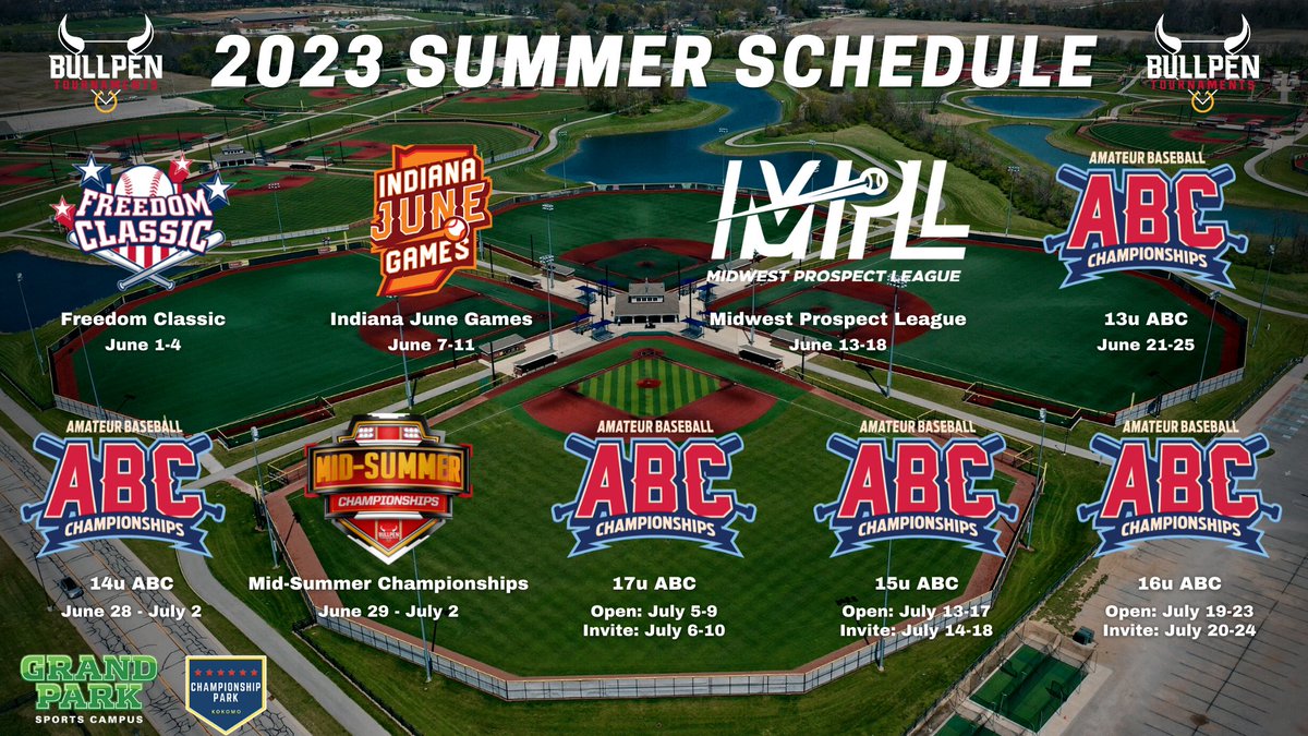 PBTIndy's tweet photo. 🗣️Registrations for 2023 Bullpen Tournaments High School and ABC Events are now open!!

Bullpen Country, LETS RIDE!! 😏⚾️👊

🔗 https://t.co/m4q99n5dQr https://t.co/LlzUpxQguU