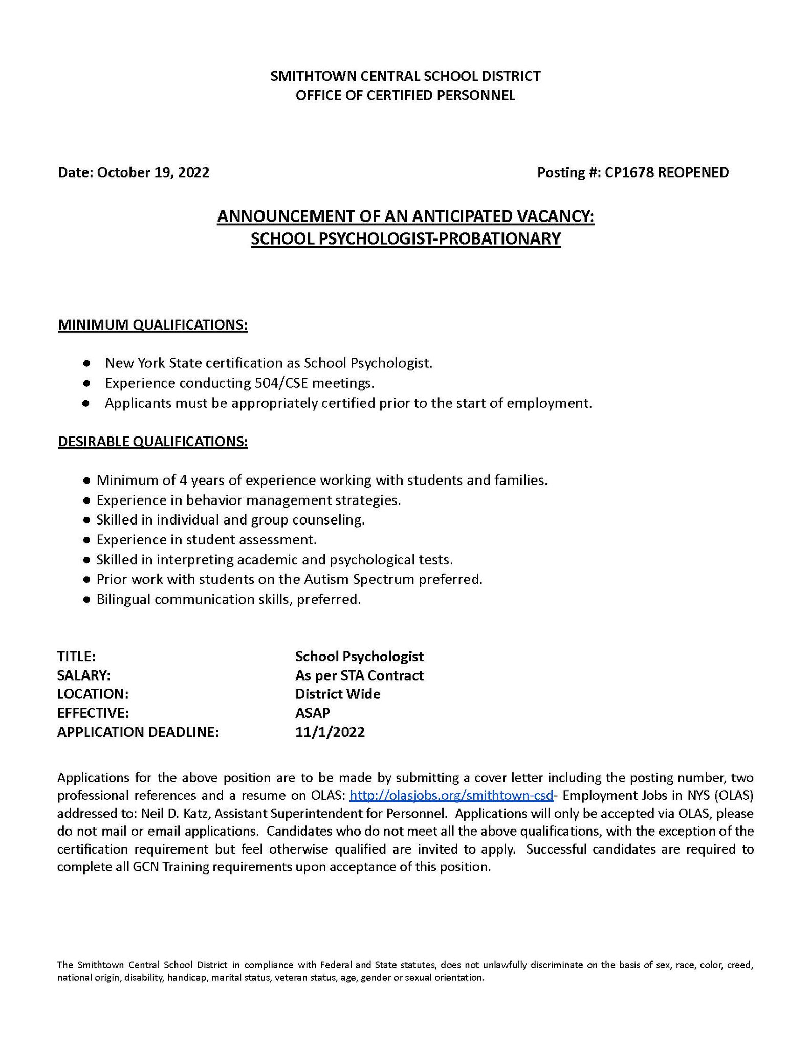 Neil Katz on Twitter "The Smithtown Central School District has an