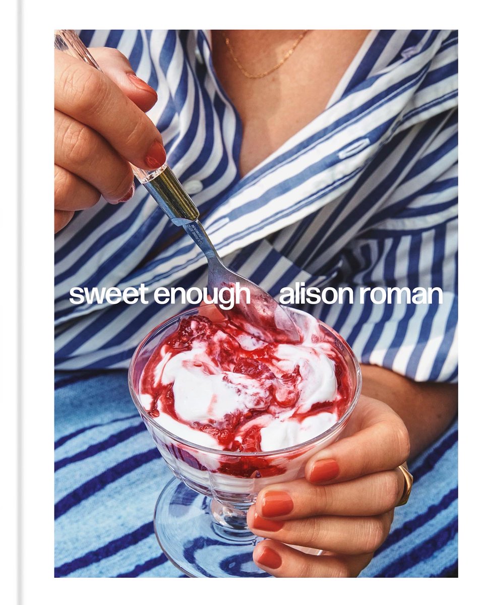 I am extremely please proud thrilled crying screaming to announce my third book, SWEET ENOUGH: DESSERTS FOR PEOPLE WHO DONT DO DESSERT out 3/28/23, available for pre-order now 🥰🍰😇