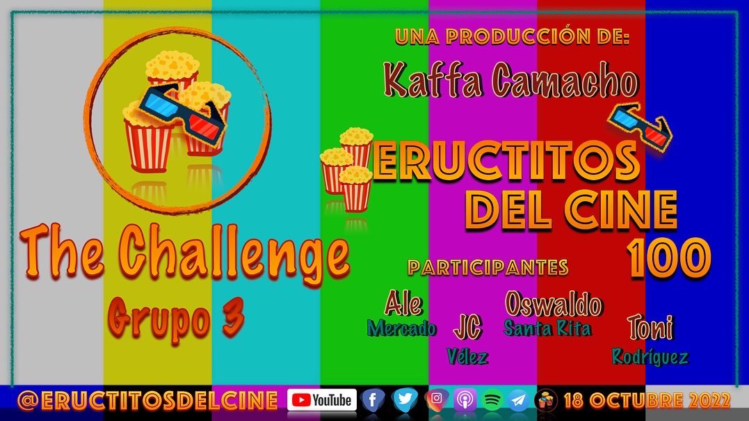 EructitosDeCine's tweet photo. ¡Eructitos! 
Jueves de nuevo episodio #EructitosDelCine🍿 100 🥳 #TheChallenge Grupo 3

Vayan a #YouTube Suscríbanse

👉🏼 https://t.co/N6fbLdsV8S

#recomendaciones #reseña  #critica #trivia #triviadepelícula #triviamovie #aniversario @JC_Velez @cachebola @PodcastTitanico https://t.co/rujLkMyV4H