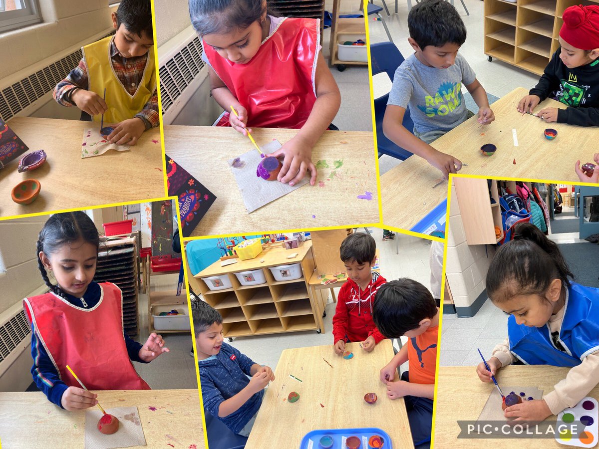 kindieroom103's tweet photo. Pod 101 has been busy learning, exploring, and sharing their knowledge about Diwali. This week we invited children to create and design their own diyas! @rjlee_ps https://t.co/muWu8xdJ10