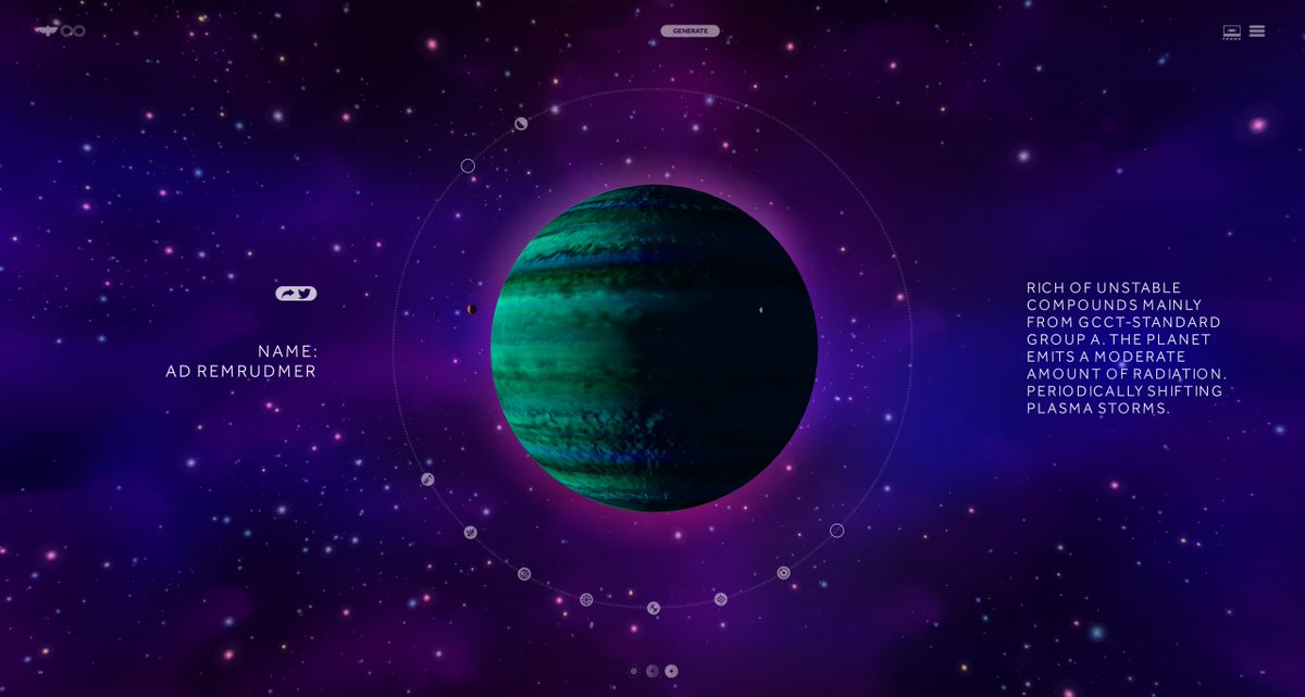 _pocketverse's tweet photo. EXPLORE AD REMRUDMER

rich of unstable compounds mainly from gcct-standard group a. the planet emits a moderate amount of radiation.  periodically shifting plasma storms. 
https://t.co/5uyazApH53
 #nfts #space #pocketverse https://t.co/bAifQPnmuk