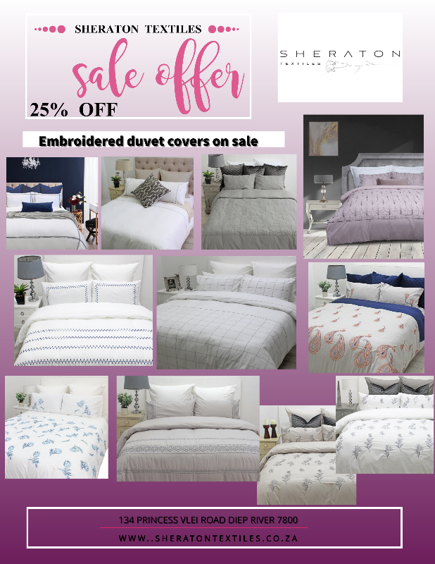 SheratonOnline's tweet photo. Images of our current embroidered duvet covers on sale 25% promotion! https://t.co/WxZRUatP6l