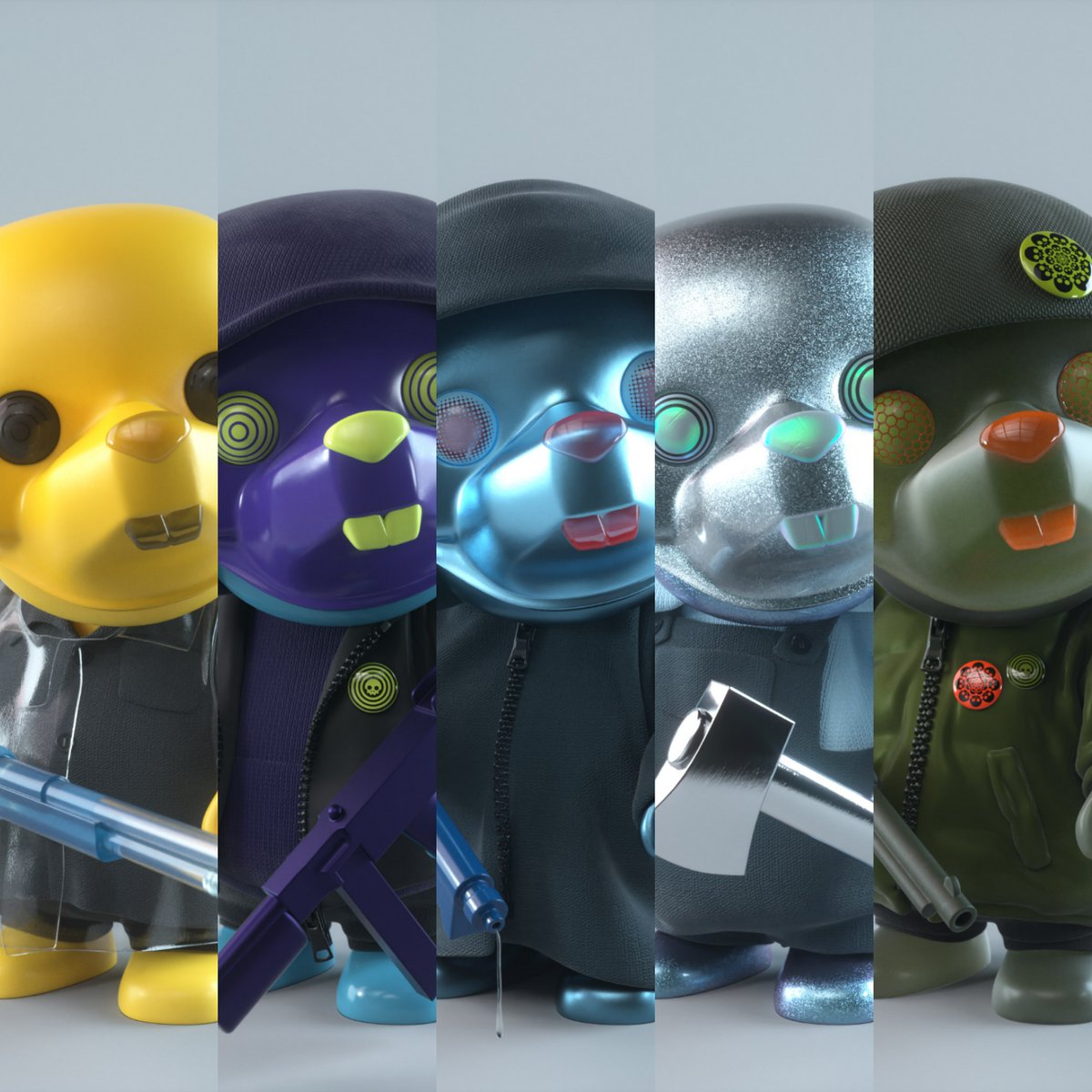 squadts_com's tweet photo. Be the Lab Rat. 
Seek out the cheddar. 
Enjoy the reward.
Avoid the scientists.

#notafkntoy #squadts #squadtsnft
#nft #nfts #NFTCommmunity #NFTcollectibles 
#nftart #nftcollectors https://t.co/cAsELyYBUg