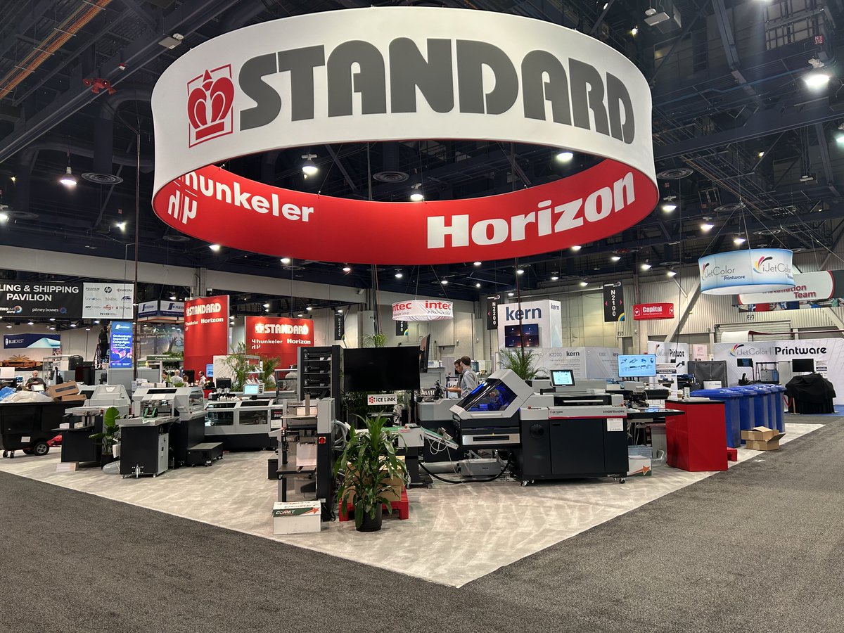 Scenes from Day 1 of @PRINTINGUnited! It's been a great show so far with the help of @HorizonFinisher, @hunkelerag, and all of our partners! With Day 2 already underway, we're looking forward to another busy day at Booth N1943

#printingunited #printingunitedexpo #print