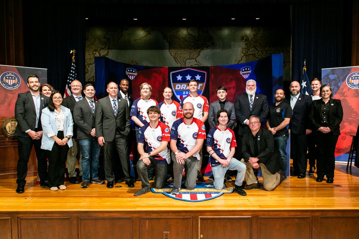 We joined the @USCyberGames season II draft day event. 30 cybersecurity athletes were selected to represent the USA at various global scrimmages and the International Cybersecurity Challenge (ICC) in 2023. We're rooting for team USA! 🥇🇺🇸 #USCyberGames