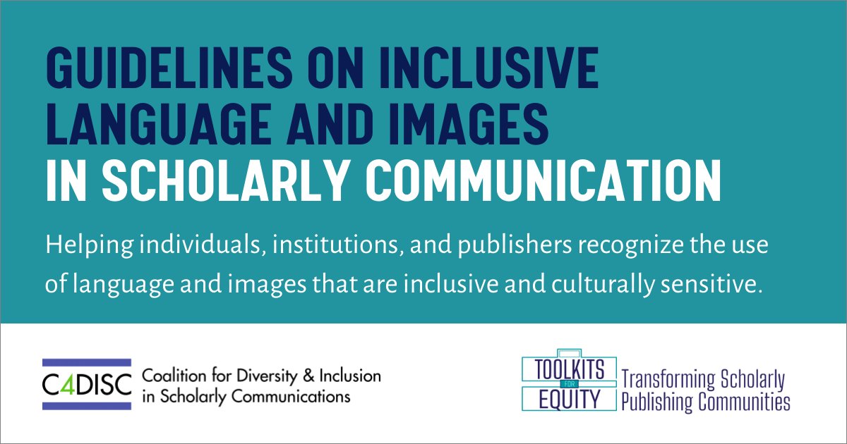 Please join us in giving a big round of applause to the Guidelines on Inclusive Language and Images working group! c4disc.pubpub.org/guidelines-on-…
