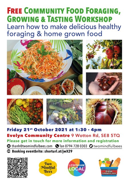 Another exciting foraging event tomorrow at Evelyn Community Centre with Two Mindful Bees: eventbrite.co.uk/e/free-communi…

Foraging events until Sunday: goodfoodlewisham.org/post/foraging-…

Lewisham community gardens/orchards: goodfoodlewisham.org/post/at-least-…