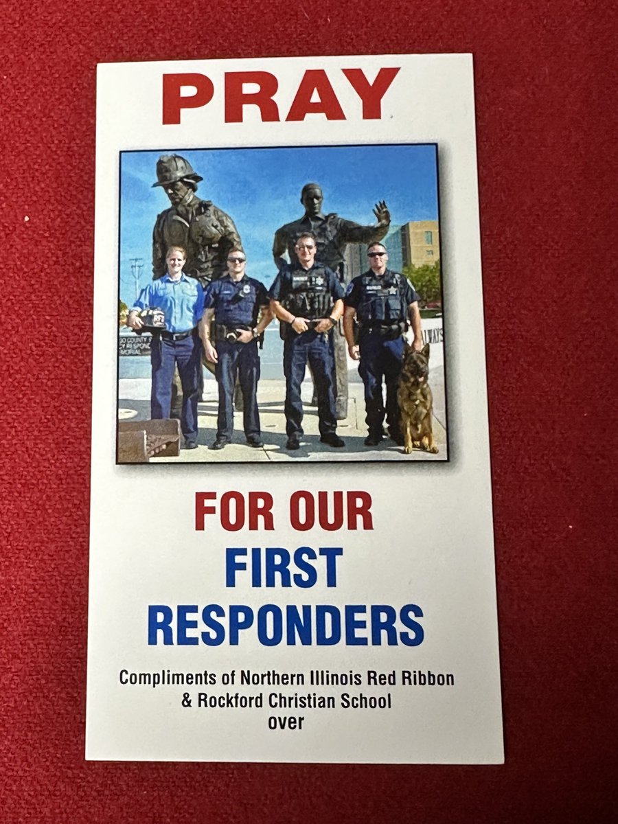 BLTHoops's tweet image. red ribbon program encourages all to thank  and pray for those first responders who are there in our time of need. These cards will be donated to Rockford Christian’s school with hopes they will remember our men and women in their daily prayers.