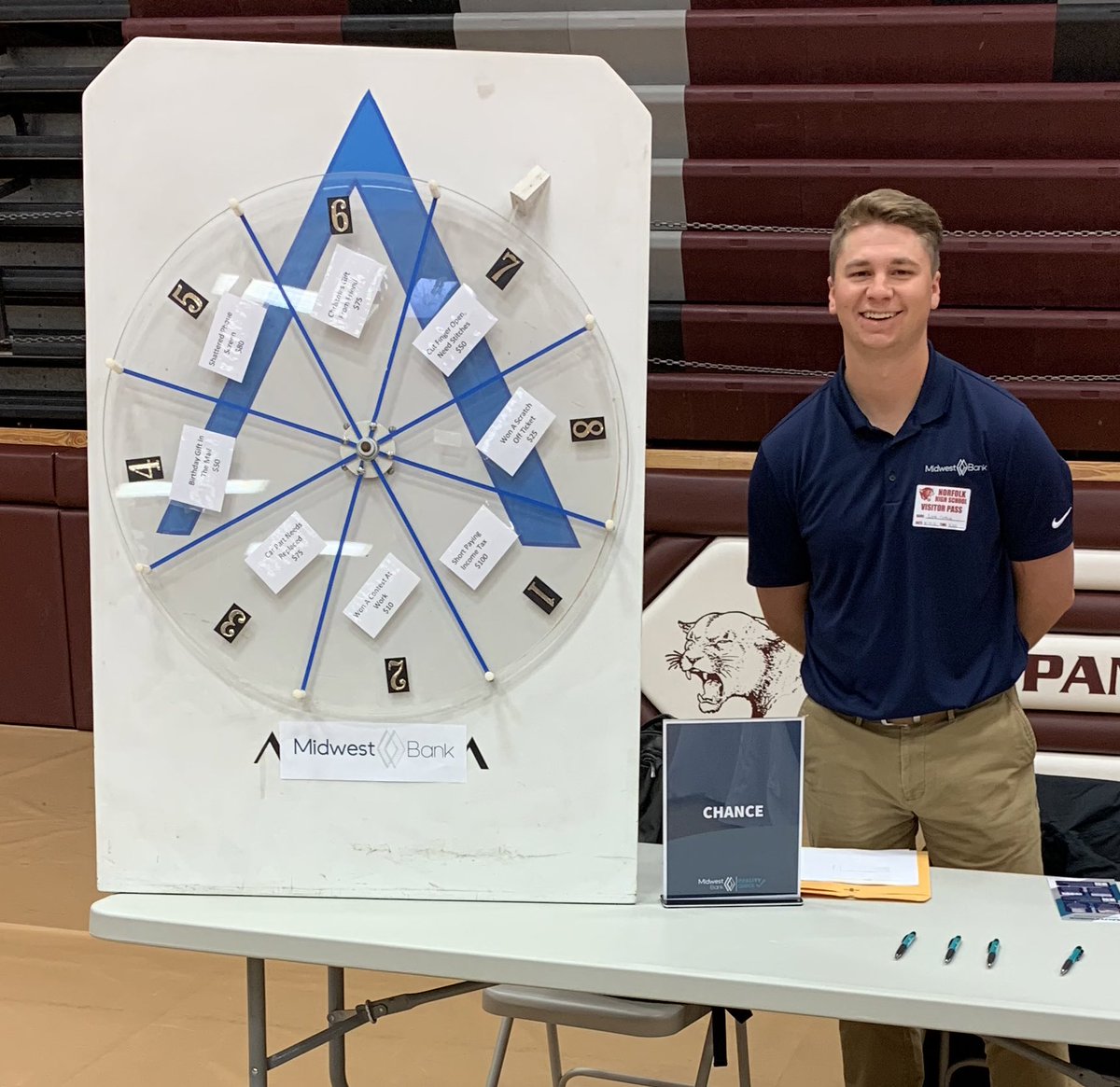 nhs_academies's tweet photo. Sophomore Academy students participated in a “Reality Check” exercise put on by Midwest Bank where they learned how to manage their finances in a fun and interactive way! Each booth represented different expenses in life from housing, to insurance, to a charity! #npspanthers https://t.co/zJ8OpJwrF2