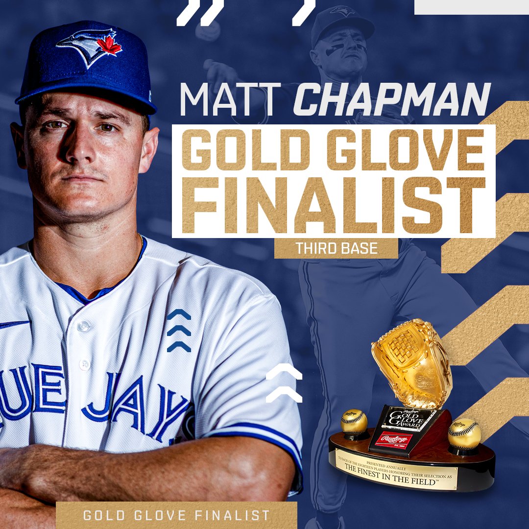 Chappy wants another 🥇 @mattchap6 looks to make it FOUR Gold Gloves!