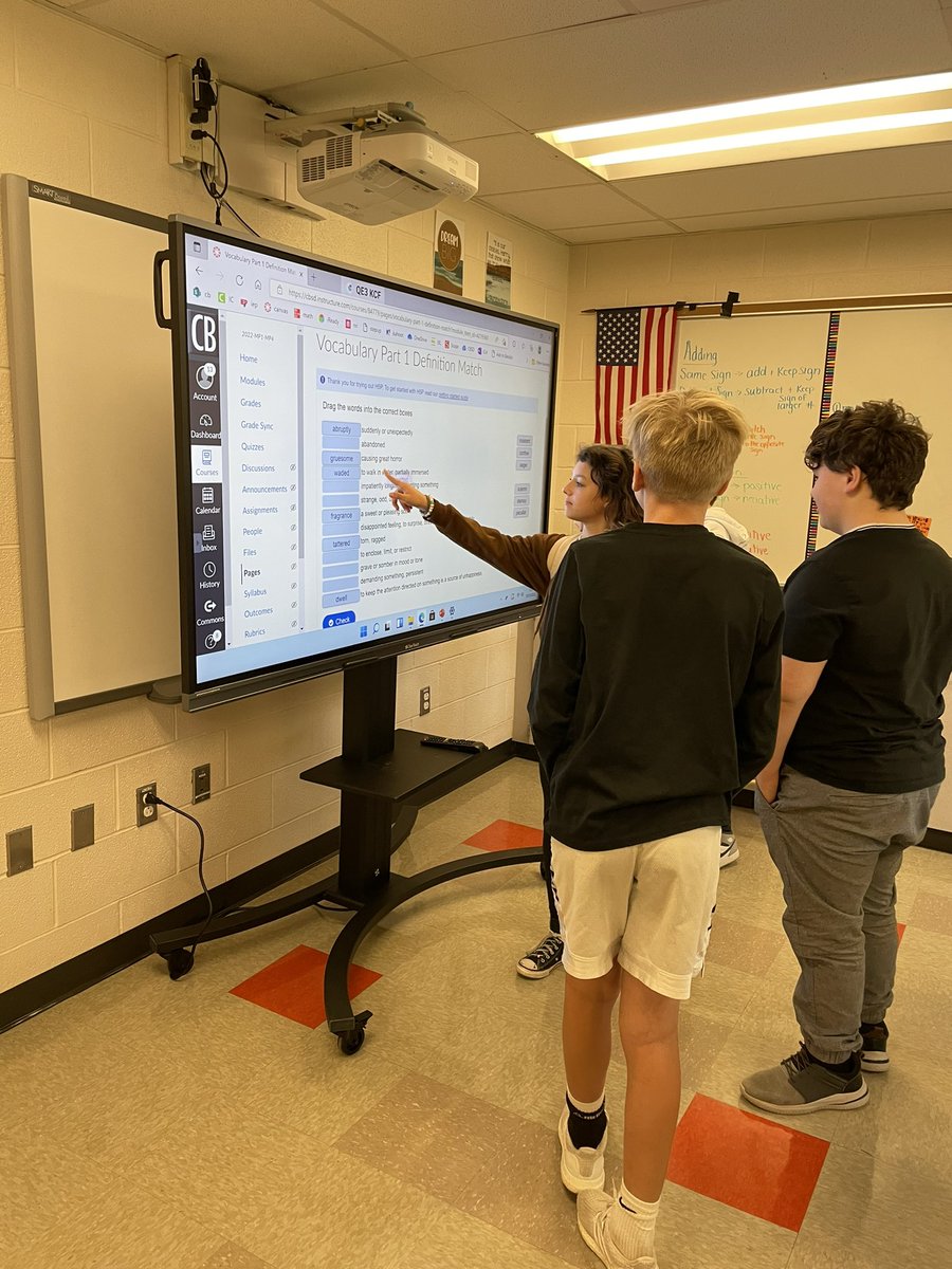 MrsNorris_CBSD's tweet image. Excited to have a @GetClearTouch in my classroom! Students have been eager to interact with the board and enjoyed a quick vocabulary review to end the class period. Excited for another tool for student engagement!! #cbsdproud #cbsdtech @CBUnamiMS