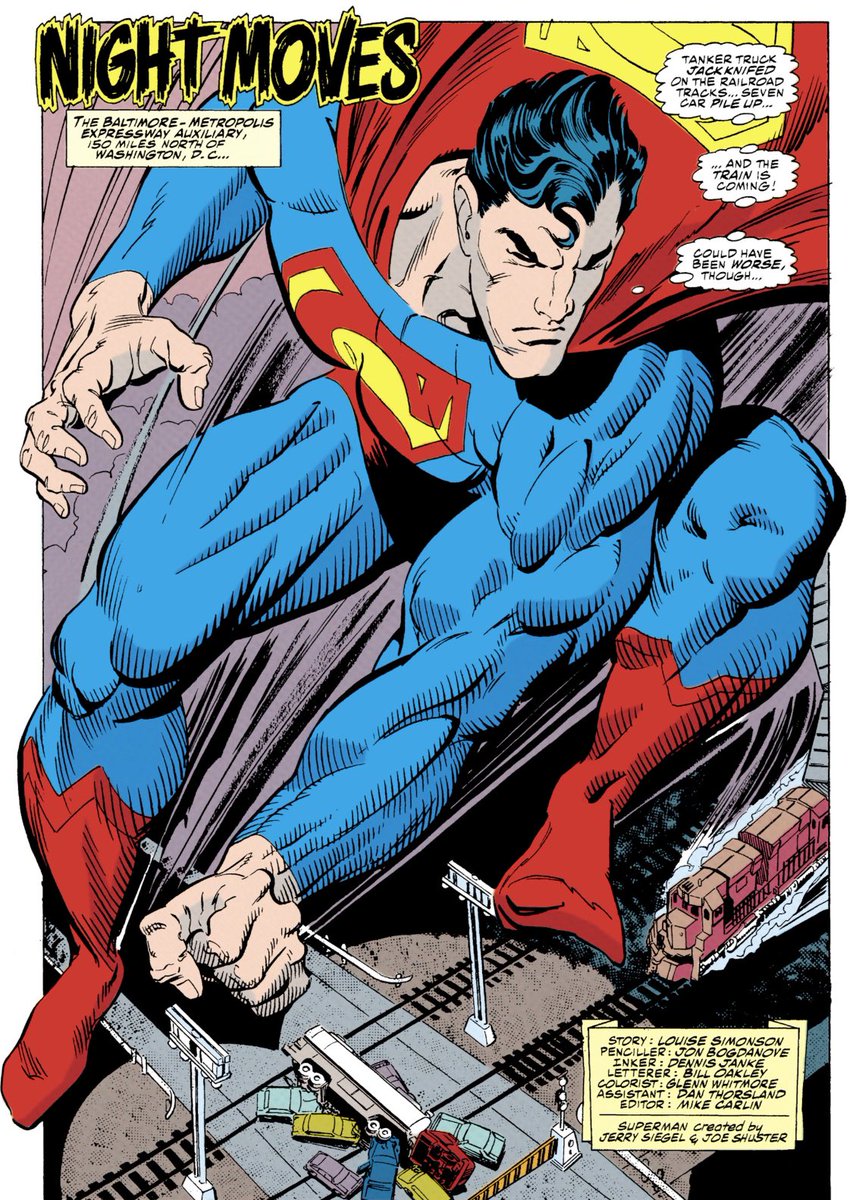 SupermanIn1990s's tweet photo. #Superman #DailyComicPanel from #ManOfSteel 14 (Aug ‘92) 1992 - 29 by @LouiseSimonson2 @JonBogdanove #DennisJanke &amp; @glenn_whitmore https://t.co/1l9E6y16b5