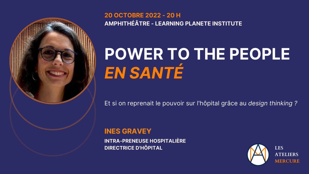 #LAMSanté 
Lancement de la première #conférence22 des Ateliers Mercure "L'hôpital tu l'aimes ou tu le quittes ?" sur le #design #thinking avec Inès Gravey 
<a href="/laFHF/">FHF</a> <a href="/lpiparis_/">Learning Planet Institute</a> <a href="/Sante_Gouv/">Ministère de la Santé et de l'Accès aux soins</a> <a href="/APHP/">Assistance Publique – Hôpitaux de Paris (AP-HP)</a> <a href="/FrcsBraun/">François Braun</a> <a href="/MartinotPauline/">Pauline Martinot</a>