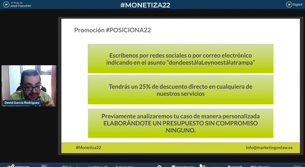 Ahora en #Monetiza22 
» David García <a href="/DavidGarcia_Rod/">David García</a>
Protección de datos para eCommerce (las 7 claves para poder dormir tranquilo)
En vivo: youtu.be/lsejRcqyHBg