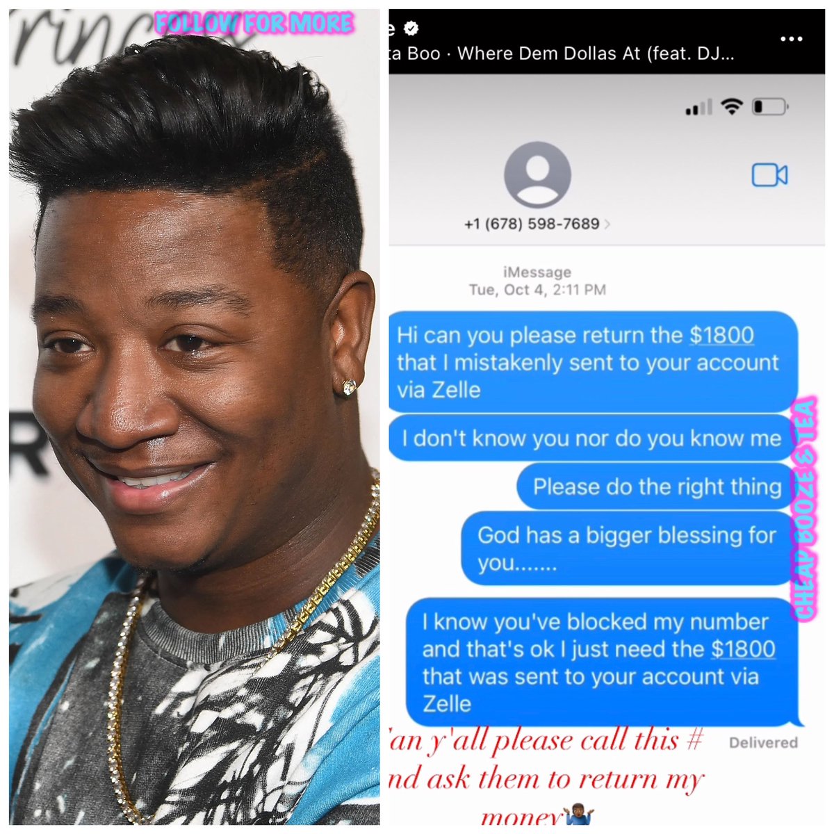 Young Joc need y’all help.. #yungjoc #zelle