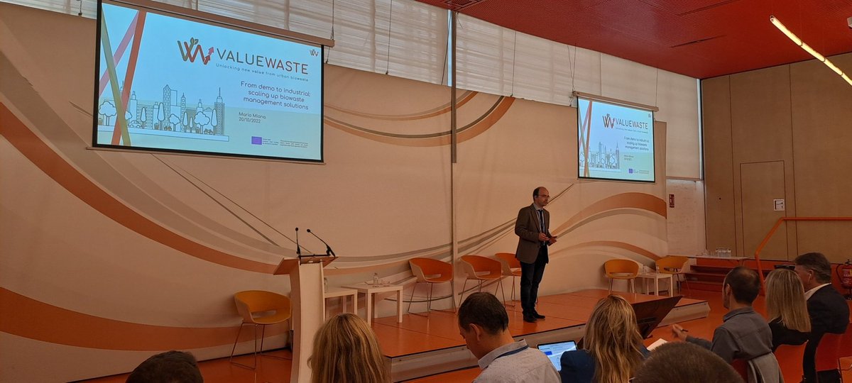 #Valuewastefinalevent round #4 "From demo to industrial: scaling up biowaste management solutions" 

Thanks Mario Miana from @ITAINNOVA for sharkng your expertise with us! 

#circulareconomy #biowastemanagement