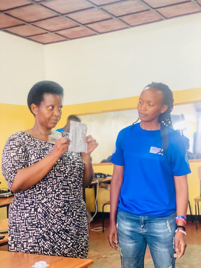 UmuriFoundation's tweet photo. #HIV self-testing practice as sport coaches and physical educators of @KireheDistrict are receiving training on using sports to fight Sexually Transmitted Diseases among young people. @unicefrw #Sports4Protection #Sports4Development https://t.co/syov8XujP4