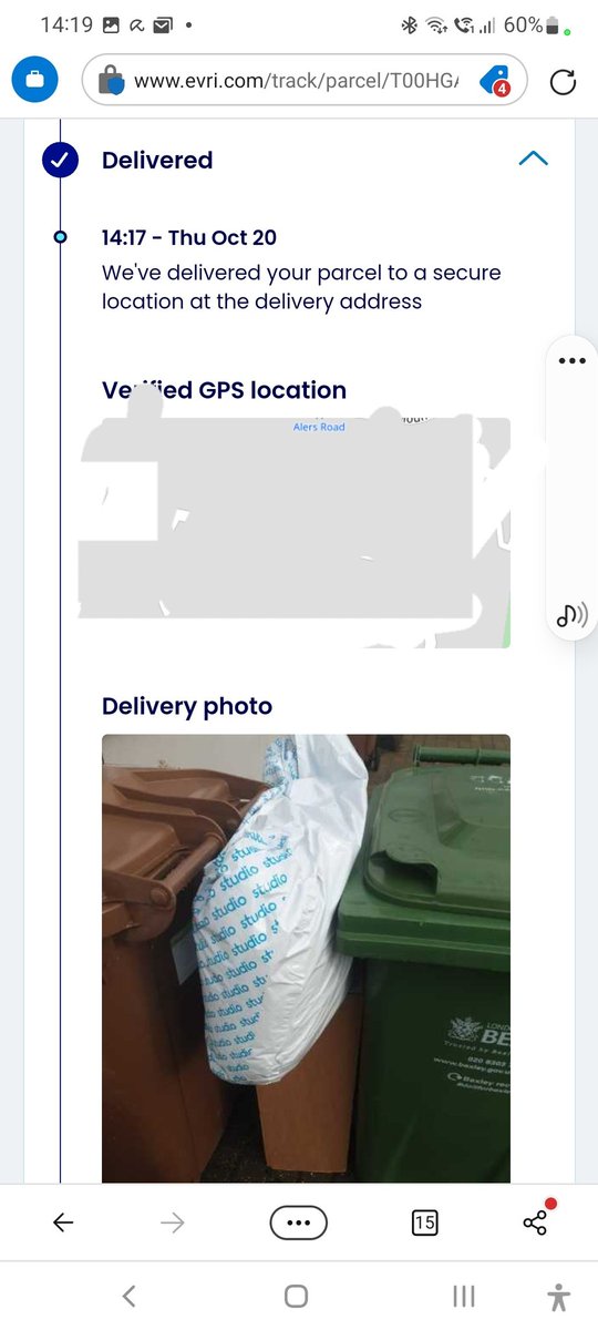 #evri how is this a secure location ? Outside front of house !!