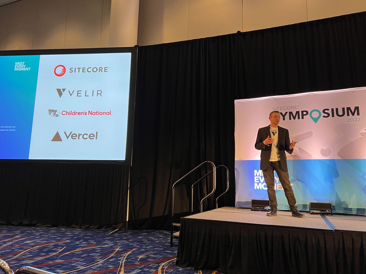 At #SitecoreSYM, Velir's Dave Peet and Children's National Hospital's Ali Nesson spoke about how Velir partnered with <a href="/ChildrensNatl/">Children's National Hospital 🏥</a> to embrace <a href="/Sitecore/">Sitecore</a>’s composable future with Next.JS, Vercel, Experience Edge, and Personalize!
