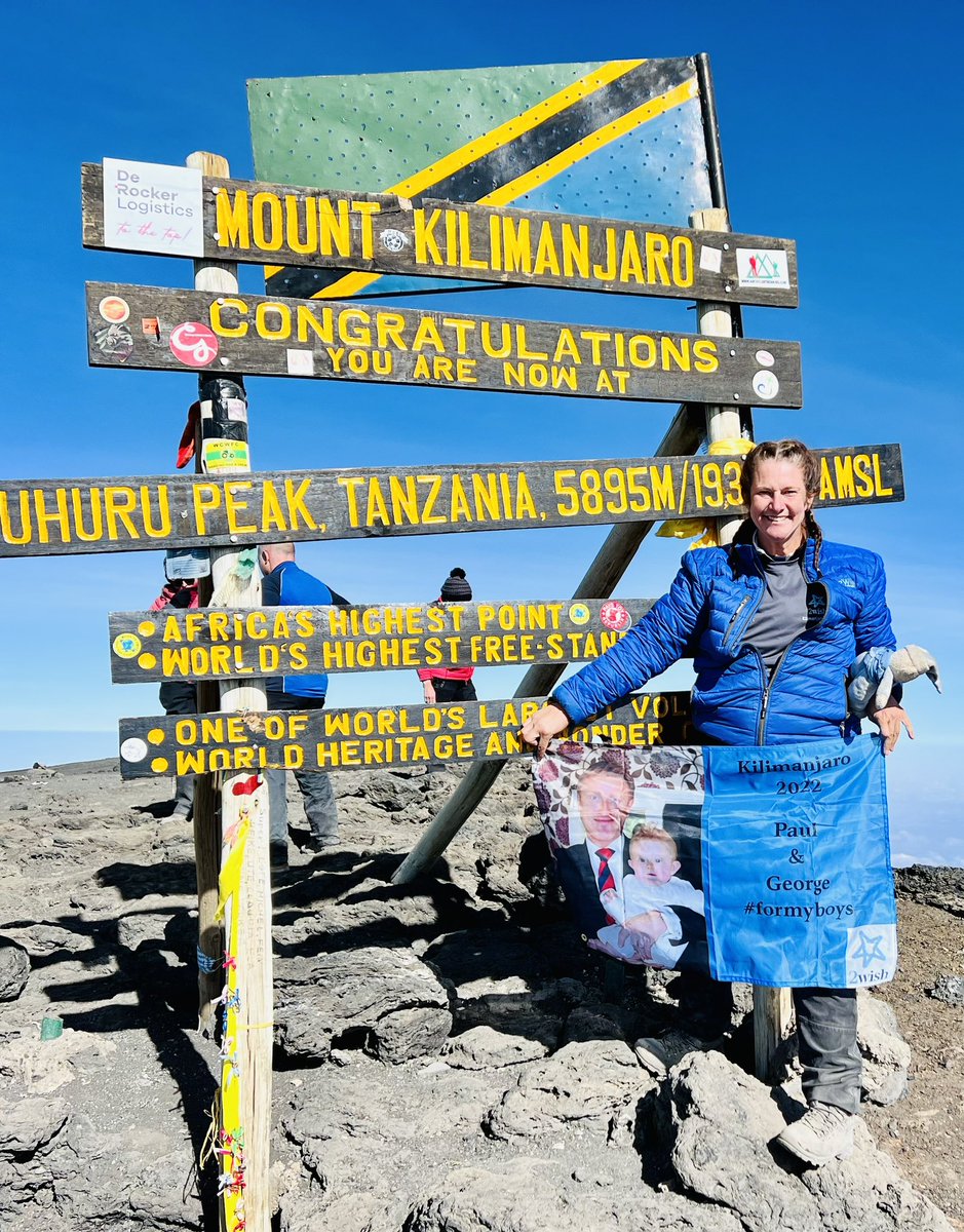 We did it!!! The hardest thing I have ever done but I touched the stars and reached the summit of Kilimanjaro for my boys! 🏔️⭐️@2wishcharity