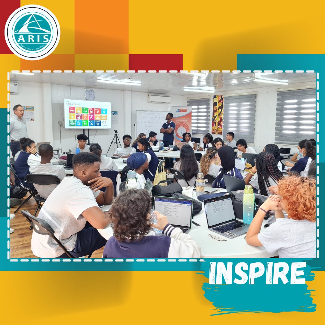 ARIS_Ghana's tweet photo. We're getting ready to dive into SDGs, and we can't wait! 😀 Stay tuned as our #IBDP &amp; #IBCP eagles delve into SDG’s and their expectations throughout their workshop. #Inspire #Empower #Transform #IBWorldSchool @African_Impact #Ghana 🇬🇭 #CAS #SA https://t.co/dnMJnWCaiD