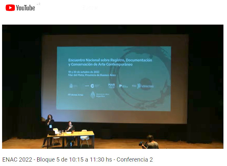 BellasArtesAR's tweet photo. #ENAC2022 Ya comienza la conferencia “Líneas teóricas para establecer criterios de conservación-restauración de arte contemporáneo”, a cargo de Carlota Santabárbara Morera (Universidad de Zaragoza, España).
Seguila en vivo➜ https://t.co/EBu04388RY https://t.co/fCVTiREbKE