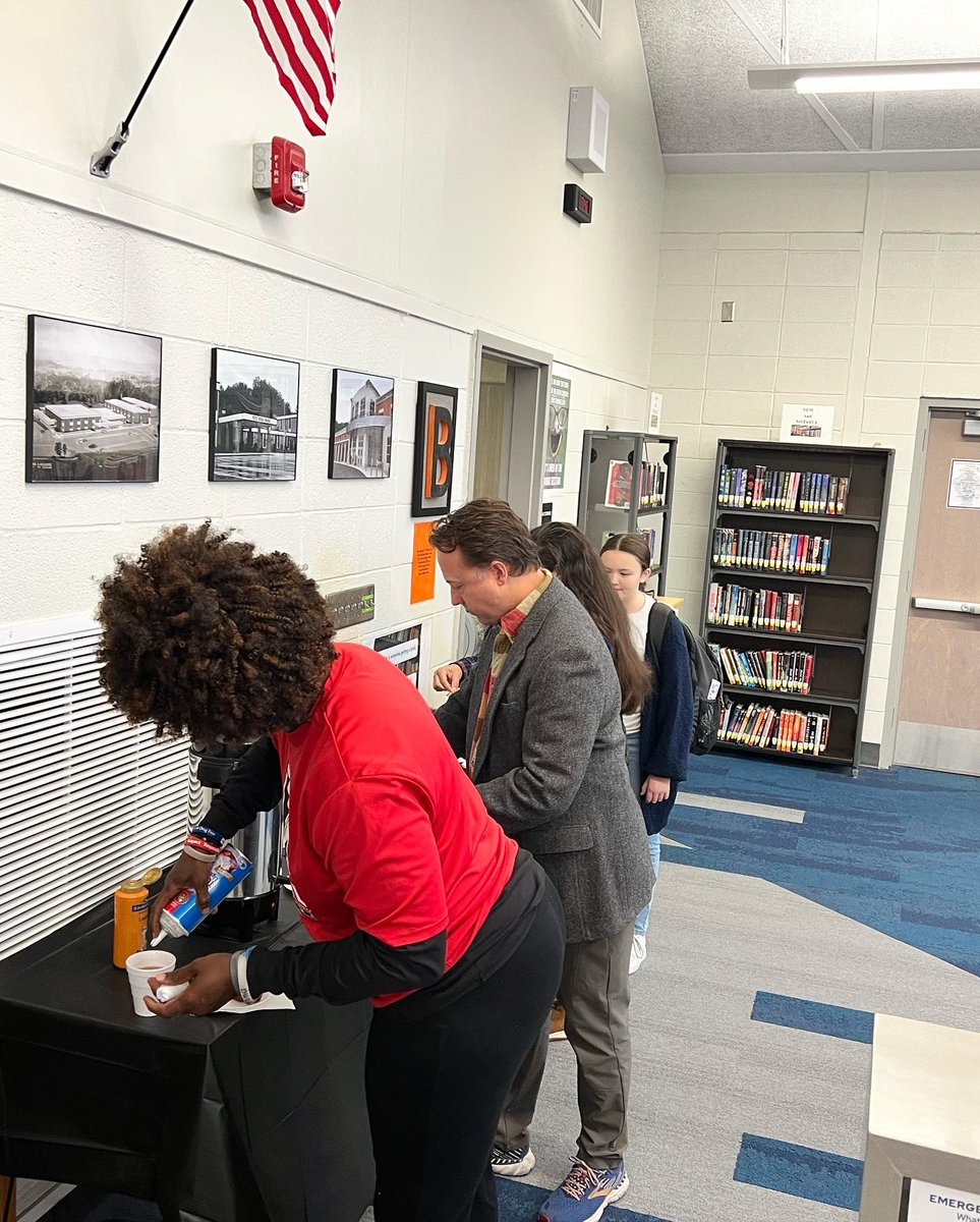 pizitzlibrary's tweet photo. Our annual Cider &amp; Sausage gathering:  It’s always fun to have our friends visit the library ! @pizitzmiddle https://t.co/R3L58ie7aI